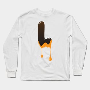 Chocolate Alphabet Letter L Long Sleeve T-Shirt